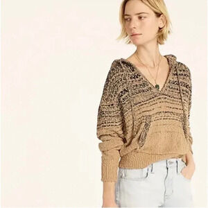 J. Crew Cropped Marled Cotton Hoodie Size XS fair trade relaxed slouchy